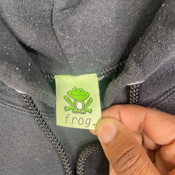 Frog Skateboards Hoodie Sweatshirt Black Surf Sk8 Stars Skate Distressed Y2K 90' - Picture 7 of 13